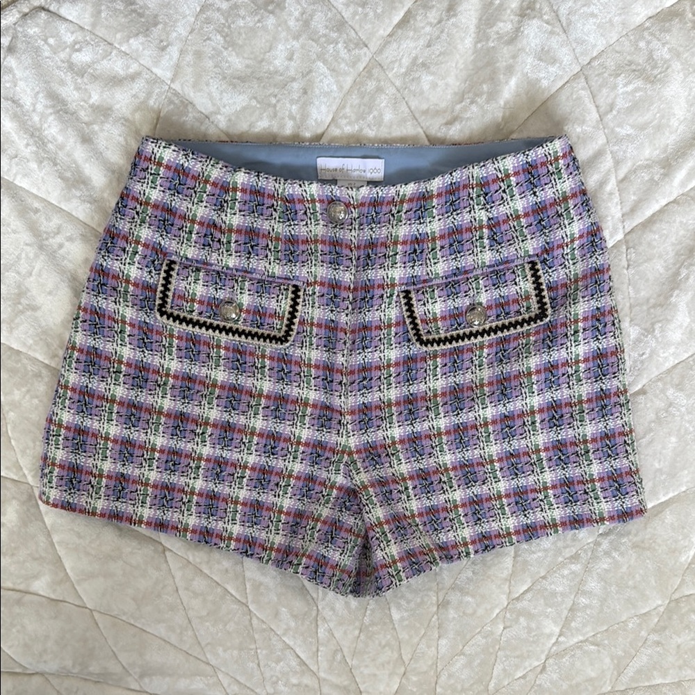House of Harlow tweed shorts